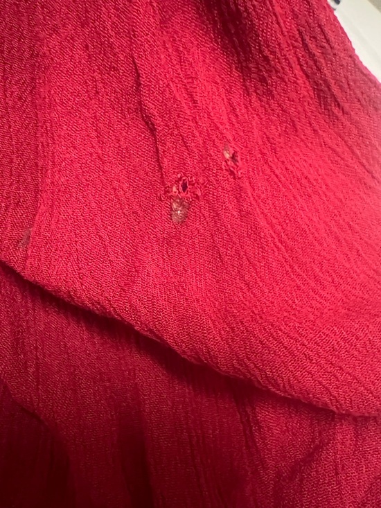 Free People Lace/Ruffle Strappy Maxi Dress Red Size Medium *Flaw - Picture 8 of 11